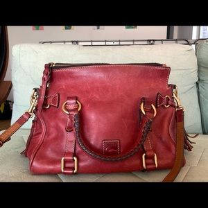 Dooney & Bourke Florence Satchel in Red/Burgundy